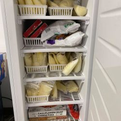milk in freezer